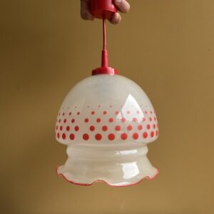 Vintage opaalglas hanglamp
